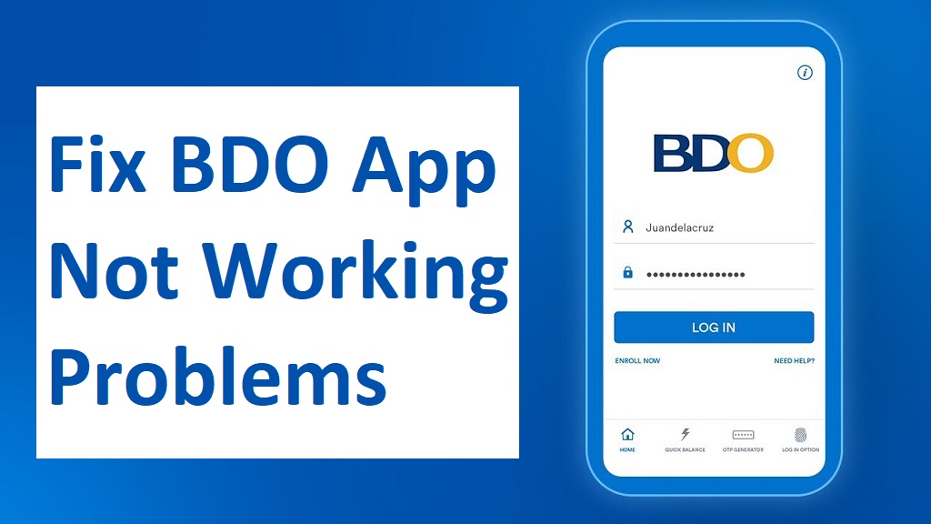 BDO App Not Working