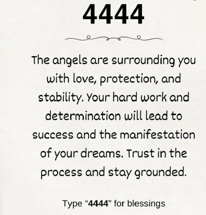 4444 Angel Number Meaning